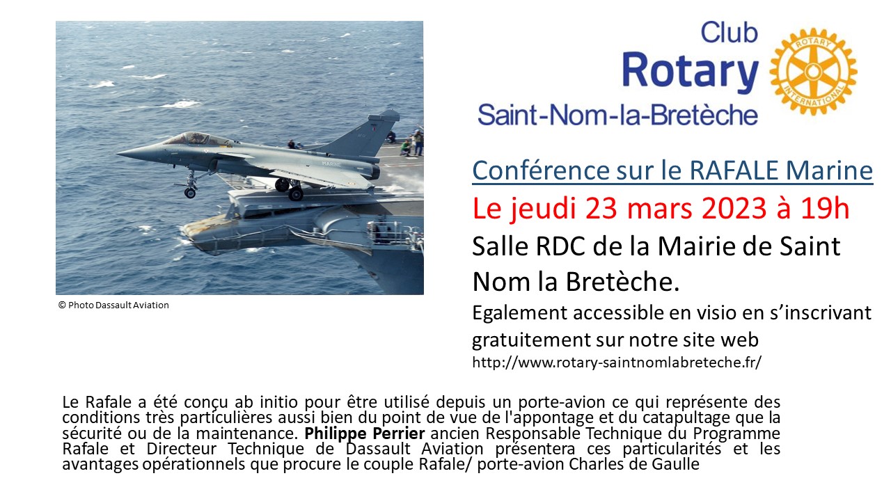 Affiche confÃ©rence Rafale Marine 23-03-2023